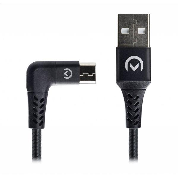 Mobilize 90° Braided Micro USB kabel - 1,5 meter