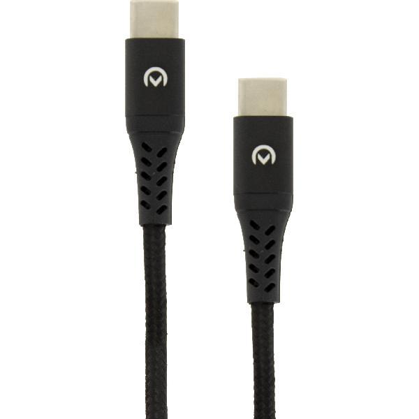 Mobilize Nylon Braided Charge/Sync Cable USB-C to USB-C 3A 1m. Black - 1 meter