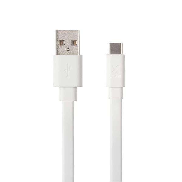 Flat USB to USB-C cable (3m) White