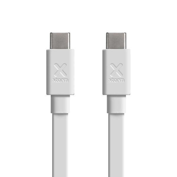 Flat USB-C PD cable (1m) White