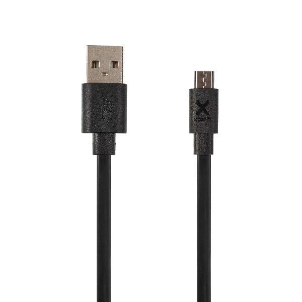 Flat USB to Micro USB cable (1m) Black
