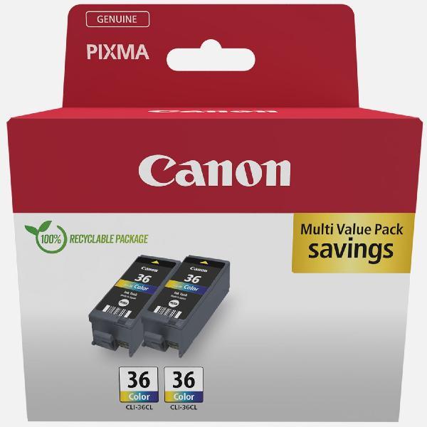 Canon CLI-36 C/M/Y-kleureninktcartridge (Twin Pack)
