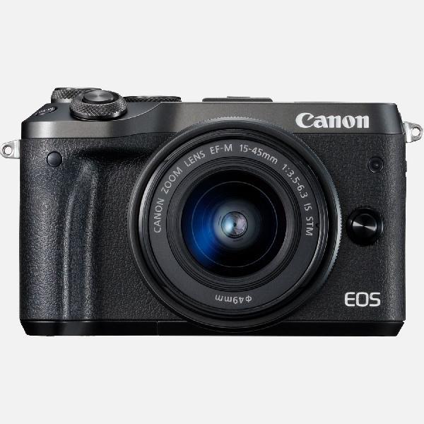 Canon EOS M6 + EF-M 15-45mm IS STM lens Zwart