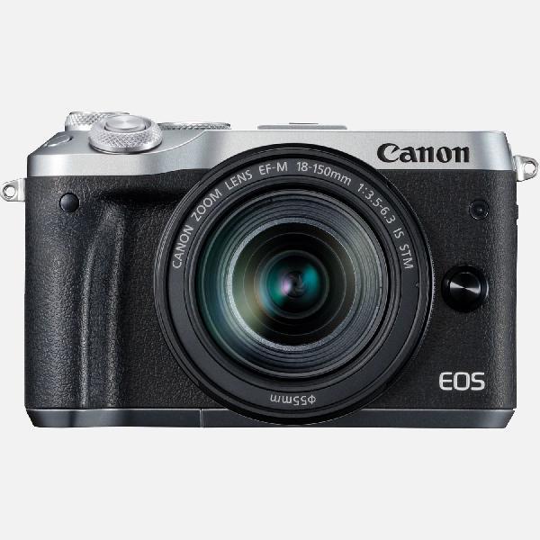 Canon EOS M6 zilver + EF-M 18-150mm IS STM-lens Zwart