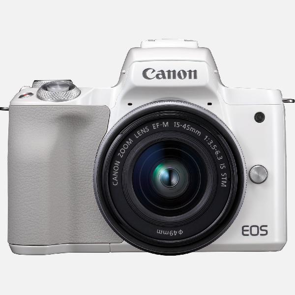 Canon EOS M50 wit + EF-M 15-45mm IS STM-lens zilver