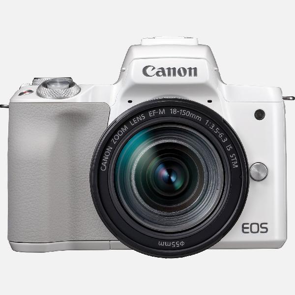 Canon EOS M50-wit + EF-M 18-150mm IS STM – zilver