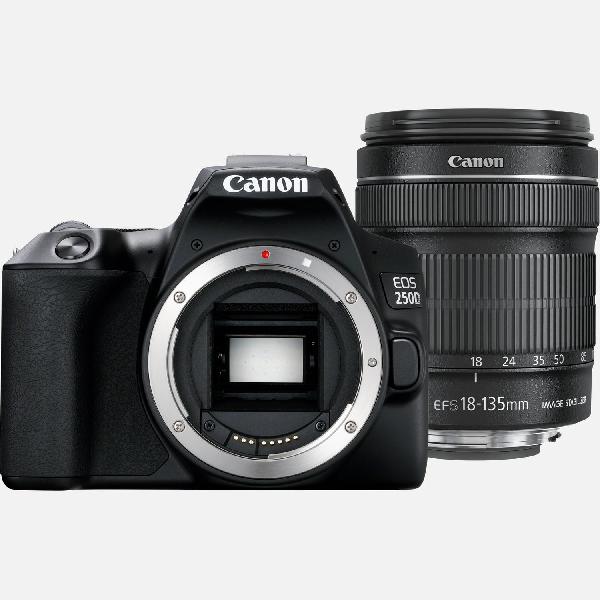 Canon EOS 250D-body, zwart + EF-S 18-135mm f/3,5-5.6 IS STM-lens