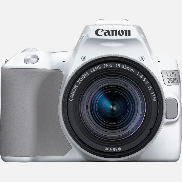 Canon EOS 250D-camera, wit + EF-S 18-55mm f/4-5.6 IS STM-lens