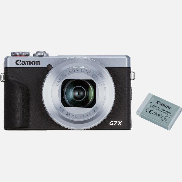 Canon PowerShot G7 X Mark III compactcamera, zilver + extra accu