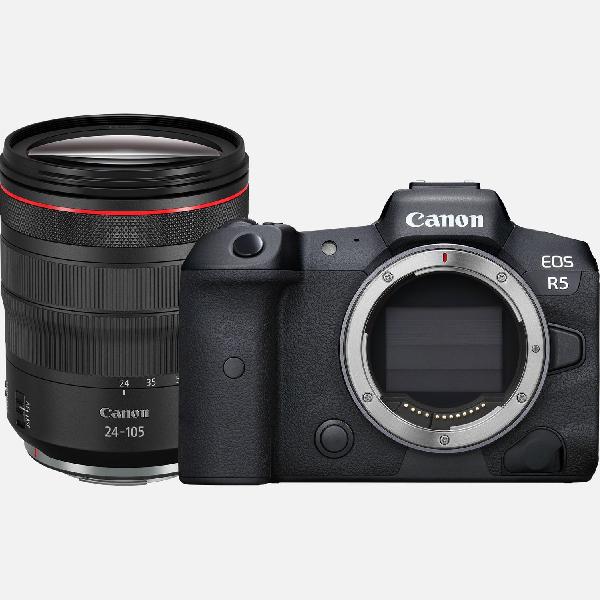 Canon EOS R5-systeemcamera en RF 24-105mm F4L IS USM-lens