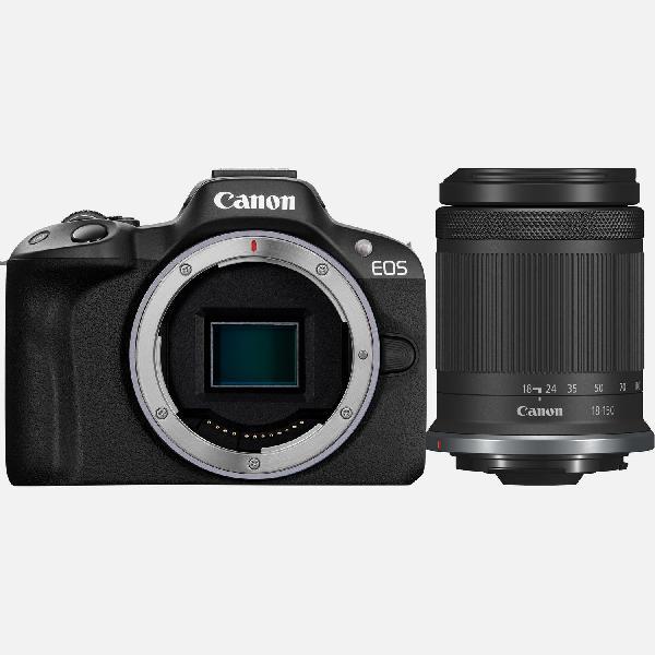 Canon EOS R50-systeemcamera, zwart + RF-S 18-150mm F3.5-6.3 IS STM-lens