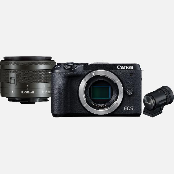 Canon EOS M6 Mark II + EF-M 15-45mm STM-lens + elektronische zoeker