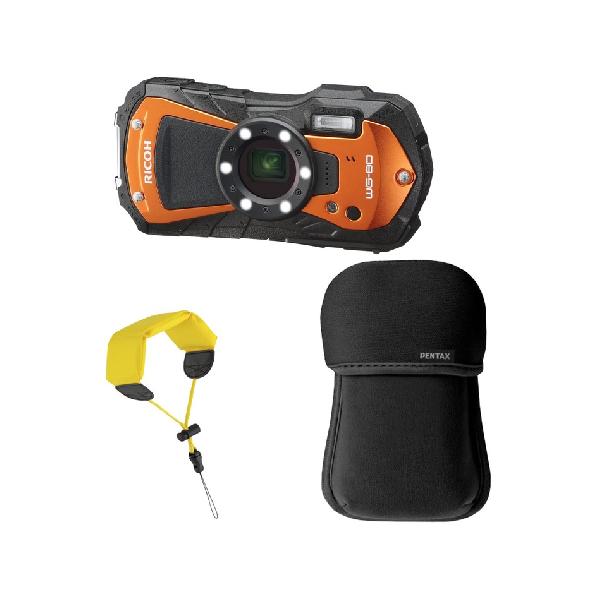 Ricoh WG-80 Orange Kit + Floating Strap + Neoprene Case | Compactcamera's | Fotografie - Camera’s | 0027075402997