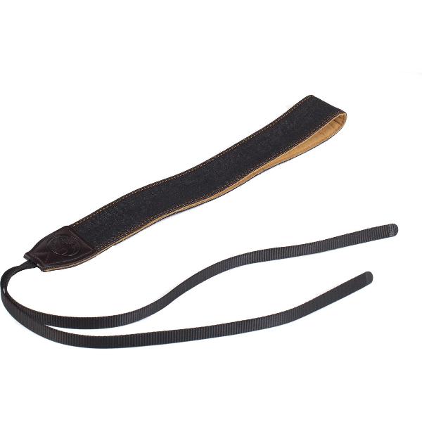 Denim Camera Schouderband / Nekriem / Camerariem - Type Cowboy Zwart