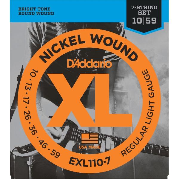 E-Git.snaren 10-59 7-String EXL110-7 nikkel omwonden