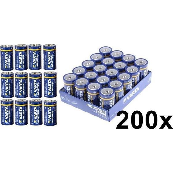 200 Stuks - Varta Industrial LR14 C alkaline batterij 7800mAh