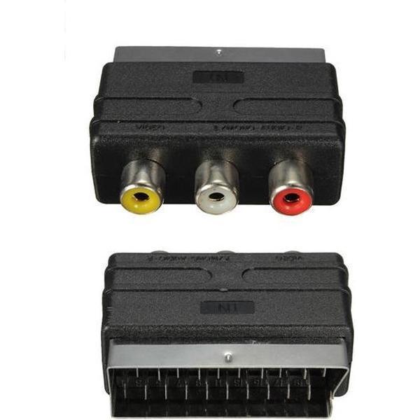 Scart Naar Tulp Composiet AV Kabel Adapter - Scart Audio Video RCA Converter