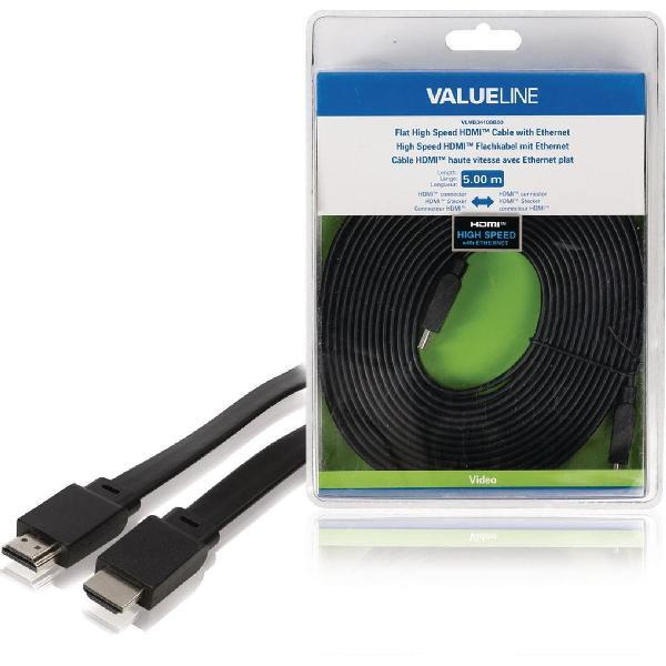 Valueline VLVB34100B50 HDMI kabel 5 m HDMI Type A (Standaard) Zwart