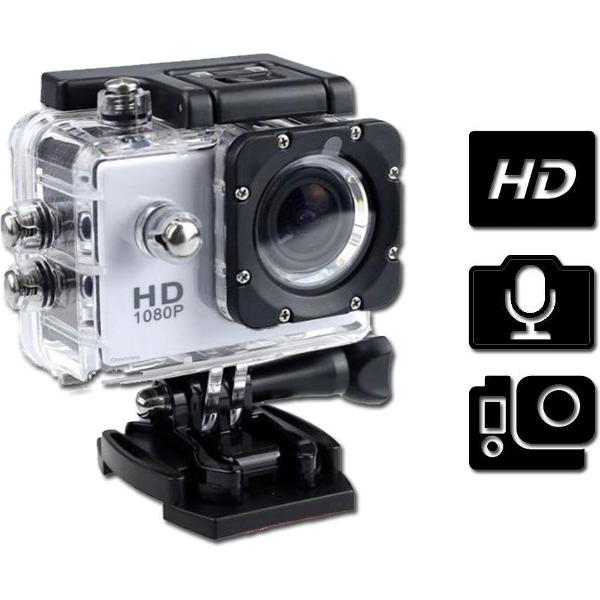Action cameras | Actioncamera | Action cam | Actioncam | Waterdichte camera | Sport camera | Full HD 1080p | Wit | Met accessoires