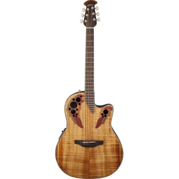 Ovation CE44P-FKOA Celebrity Elite Plus Figured Koa roundback gitaar