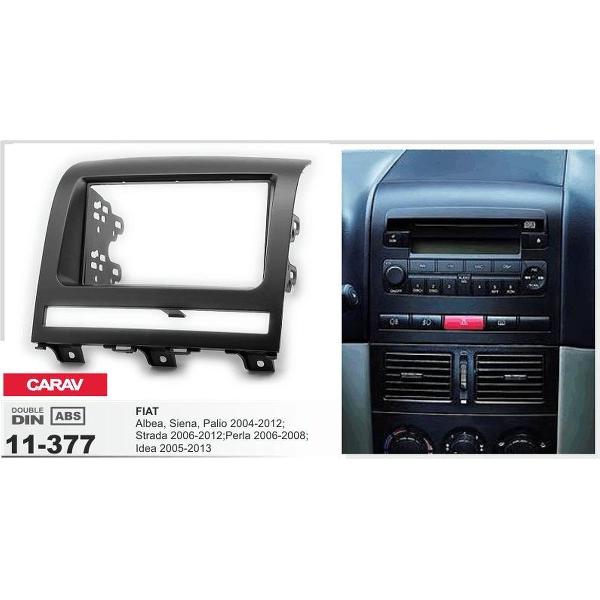 2-DIN FIAT Albea, Siena, Palio 2004-2012; Perla 2006-2008; Idea 2005-2013; Strada 2006-2012 afdeklijst / installatiekit Audiovolt 11-377