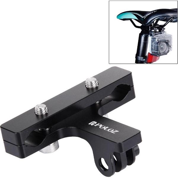 PULUZ aluminium fietsstoeltje kussenhouder voor GoPro NIEUWE HERO / HERO6 / 5/5 sessie / 4 sessie / 4/3 + / 3/2/1, Xiaoyi en andere actiecamera's (zwart)