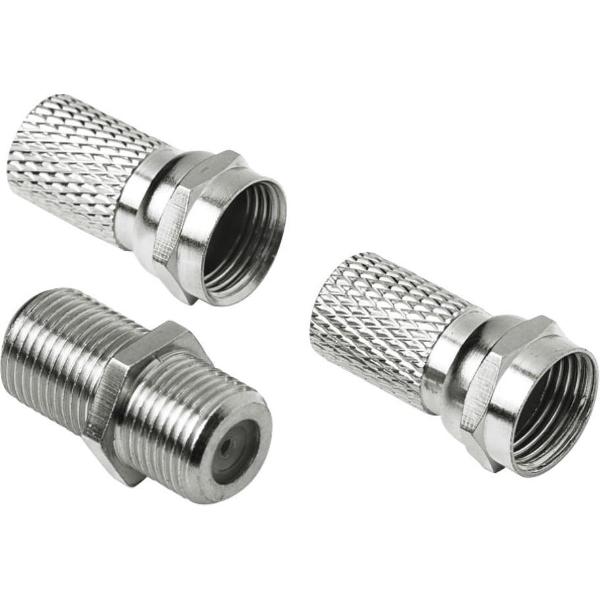 Hama Set 2X F-Plug + Adapter F-Socket