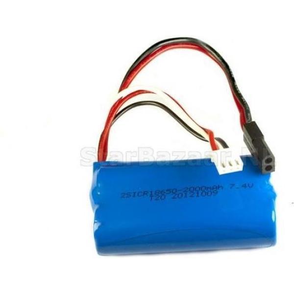 Accu 7.4V 2000mAh Universeel met Zwarte Plug