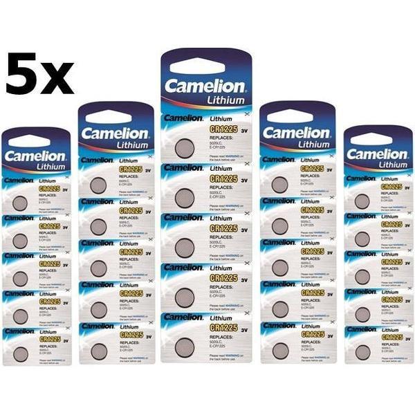 25 Stuks (5 Blister a 5st) Camelion CR1225 48mAh 3V batterij