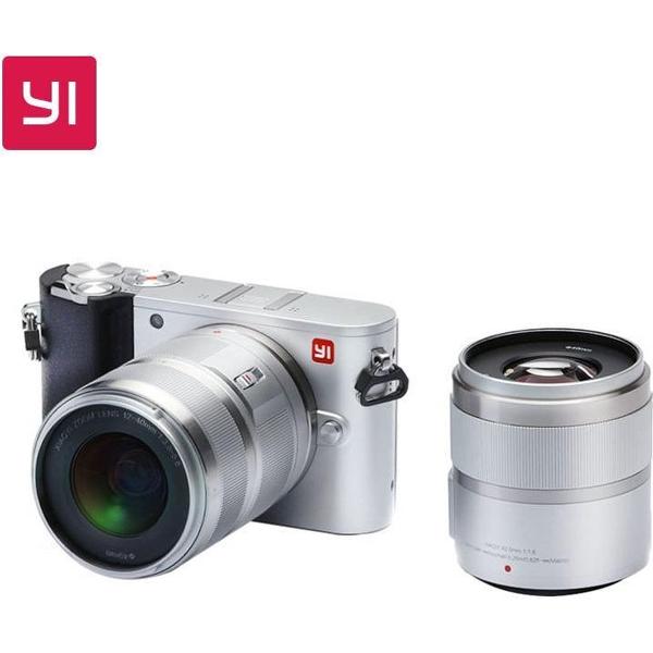 YI M1 Mirrorless Digitale Camera – Portret en Zoom Lens – Zilver