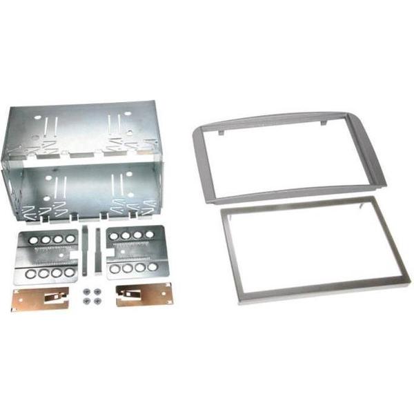 2-DIN paneel Alfa Romeo 147 12/2000-2010 / GT 01/2004-04/2010 Silver