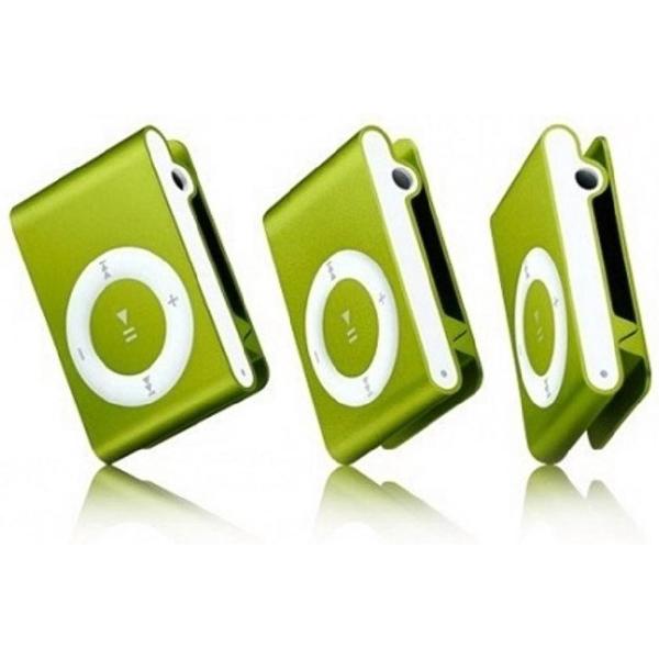 Mini MP3 speler met in-ear koptelefoon Groen