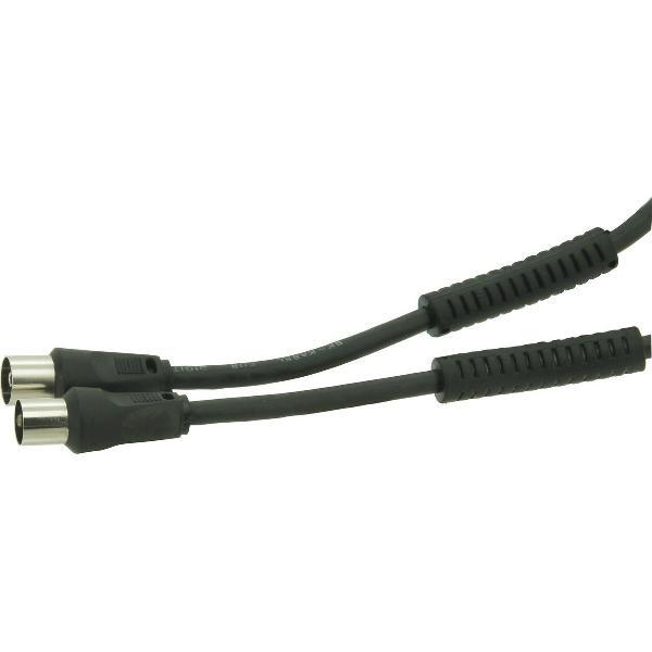 Coax kabel 5 Meter Zwart Profile