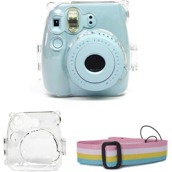 WiseGoods - Fujifilm Case met Schouderriem - Beschermhoes Cover voor Fujifilm Instax Camera - Transparant