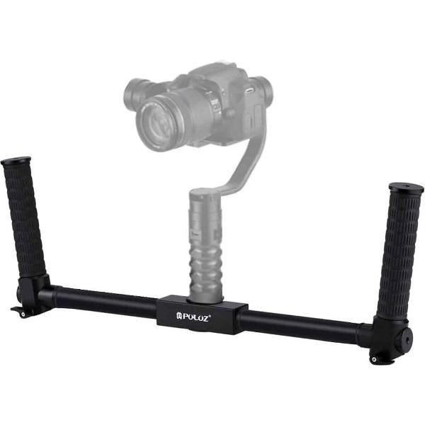 PULUZ Dual Handheld Grip Aluminium Tube Stabilizer