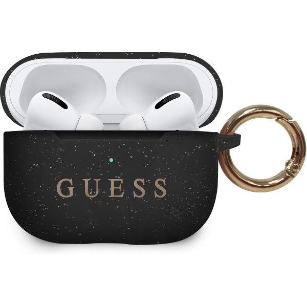 GUESS Siliconen Cover Hoesje Airpods Pro - Zwart