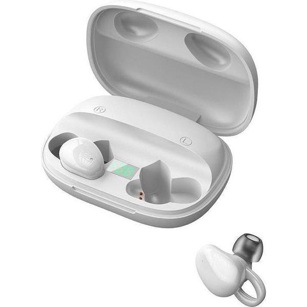 Draadloze oordopjes + powerbank Hifisound bluetooth 5.0 WIT