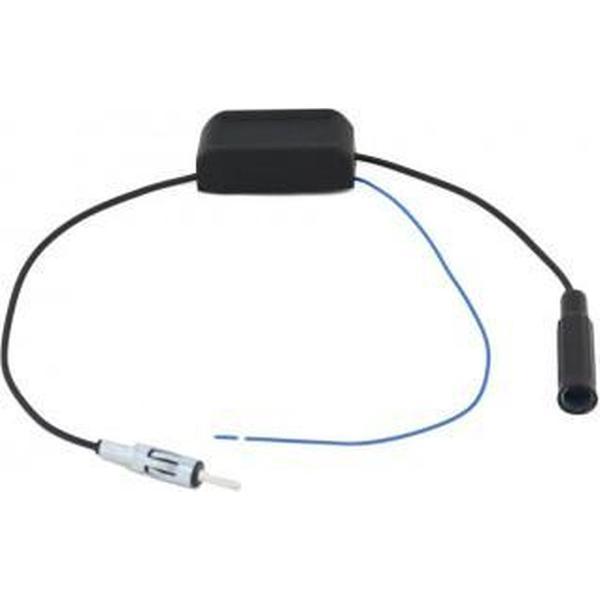 Antenneversterker Regelbaar Â± 4dB DIN F - DIN M 15cm