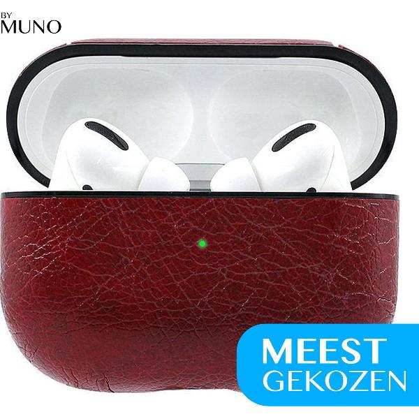 Muno NM airpods pro case - leer / leather - airpods apple - airpods pro hoesje - Rood