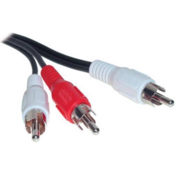 Electrovision Subwoofer/Tulp mono - Tulp stereo audio kabel - 5 meter