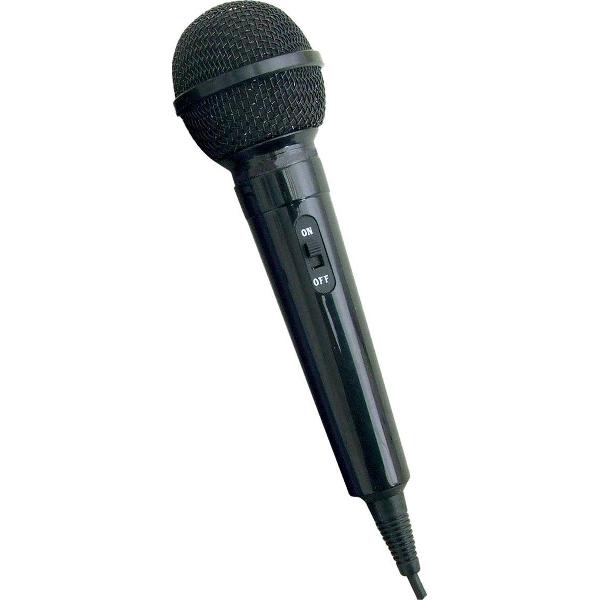 Mr Entertainer bedrade karaoke microfoon - 6,35mm Jack / zwart - 2,8 meter