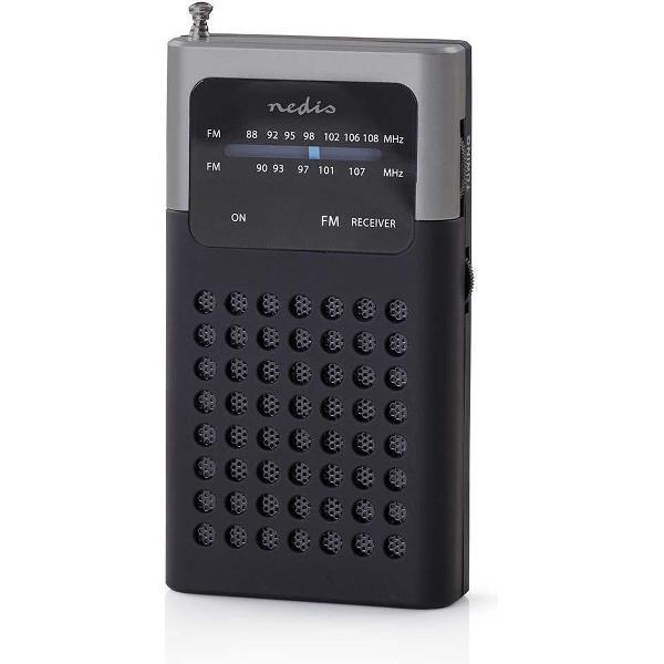 Nedis portable FM-radio 1,5W / zwart/grijs