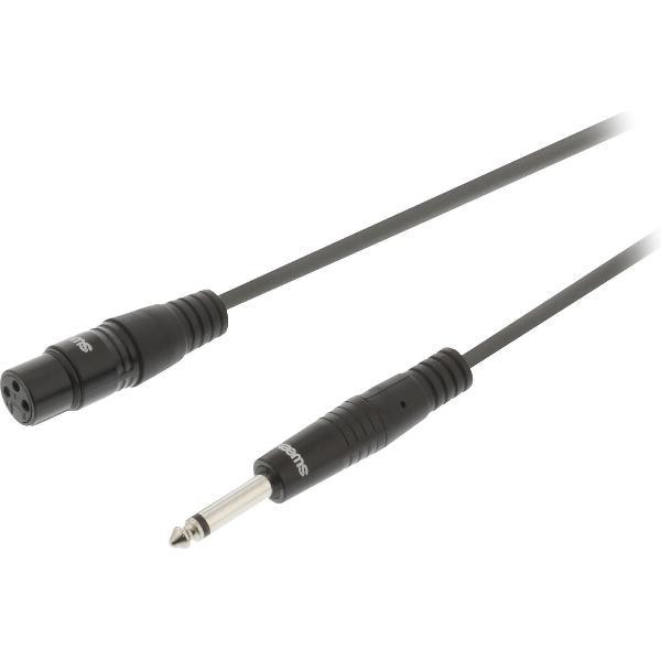 Sweex XLR (v) - 6,35mm Jack mono (m) audiokabel - 5 meter