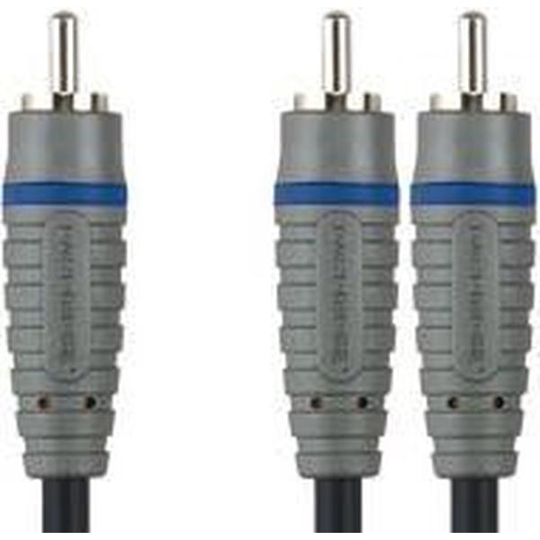 Bandridge BAL4101 audio kabel 1m RCA naar 2 x RCA - Zwart, Grijs