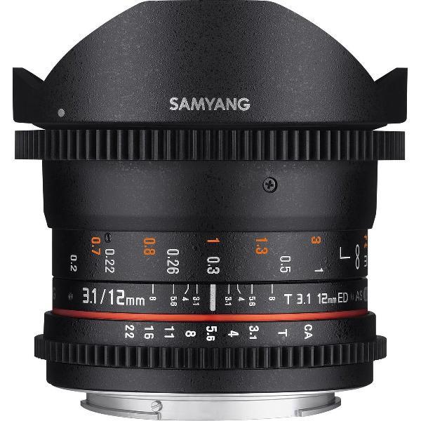 Samyang 12mm T3.1 Vdslr Ed As Ncs Fisheye - Prime lens - Geschikt voor Nikon