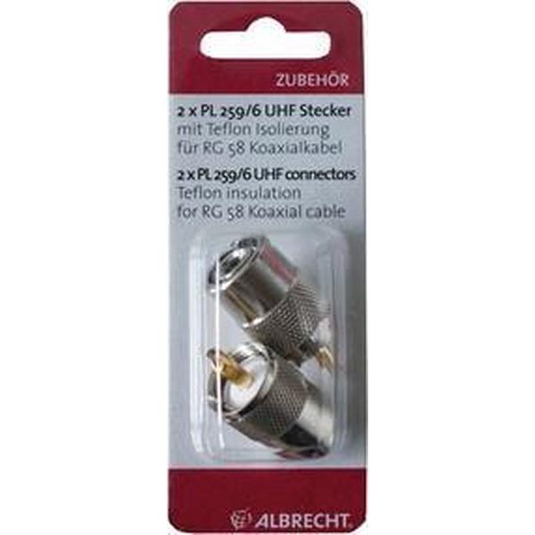 Albrecht PL-stekker PL259/6 Zweier-Blisterset 50120