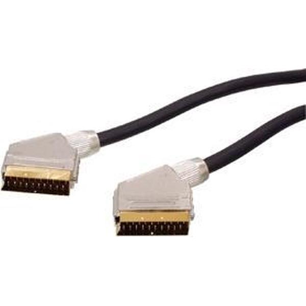 Valueline SCART 44 SCART-kabel 1,5 m SCART (21-pin) Zwart, Grijs