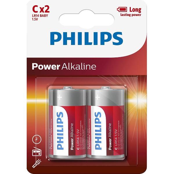 Philips LR14P2B - C batterij - 2 stuks