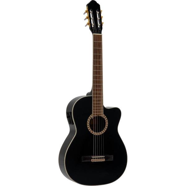 DIMAVERY CN-600E klassieke gitaar, zwart