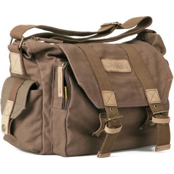 CADeN F1 canvas outdoor vrije tijd digitale cameratas met één schouder (koffie)